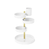 Cosmetic Organizers | color: White-Brass