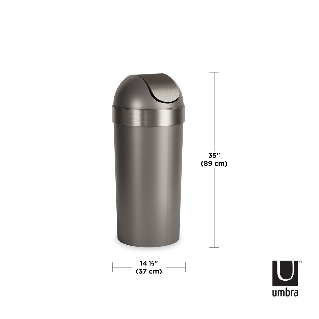 Kitchen Trash Cans | color: Pewter