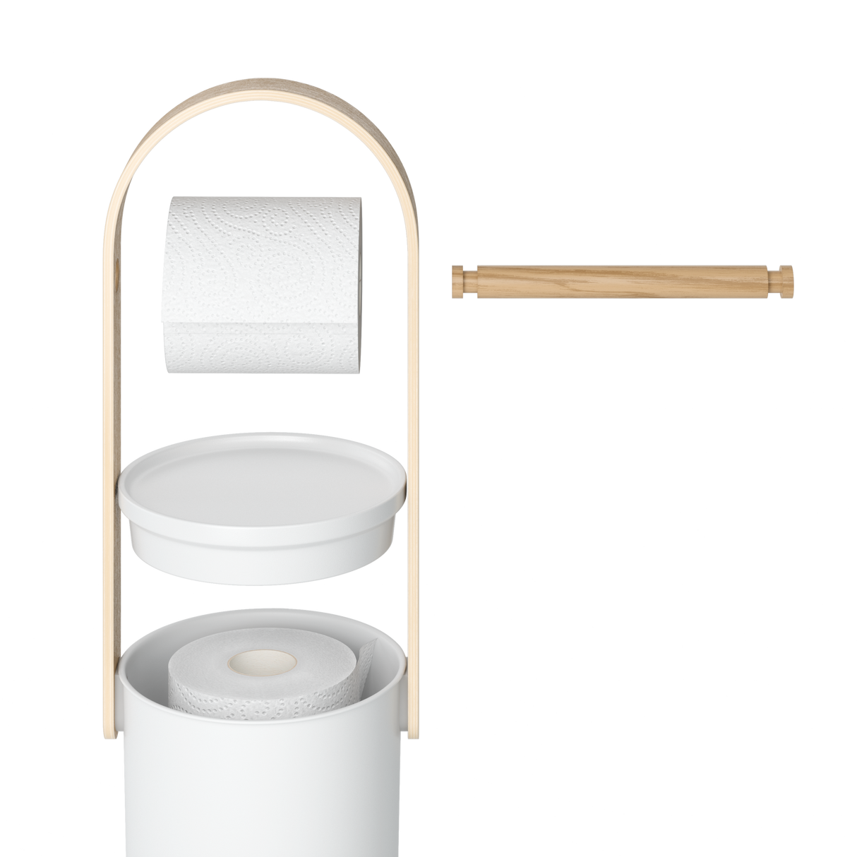 Toilet Paper Stands | color: White/Natural