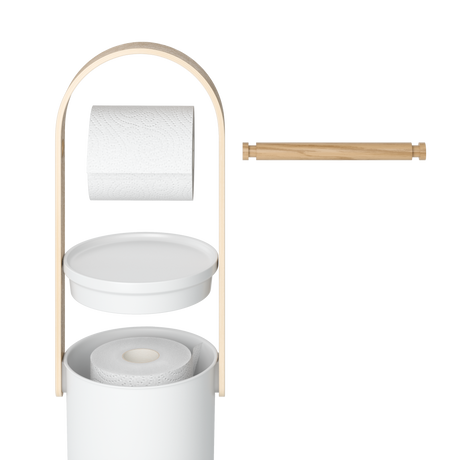 Toilet Paper Stands | color: White/Natural