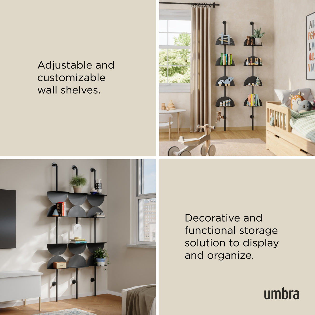 Shelves & Magazine Racks | color: Black