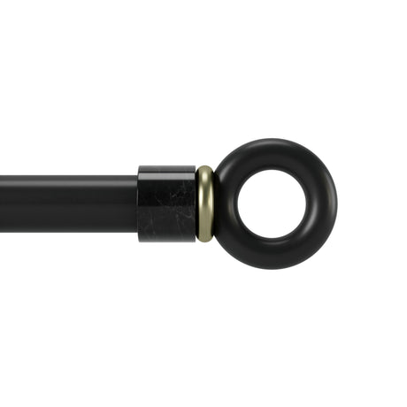 Single Curtain Rods | color: Matte-Black | size: 36-72" | diameter: 1"