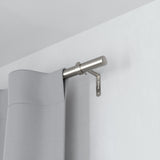 Single Curtain Rods | color: Nickel-Steel | size: 32-64" (81-162 cm) | diameter: 1" (2.5 cm) | Hover