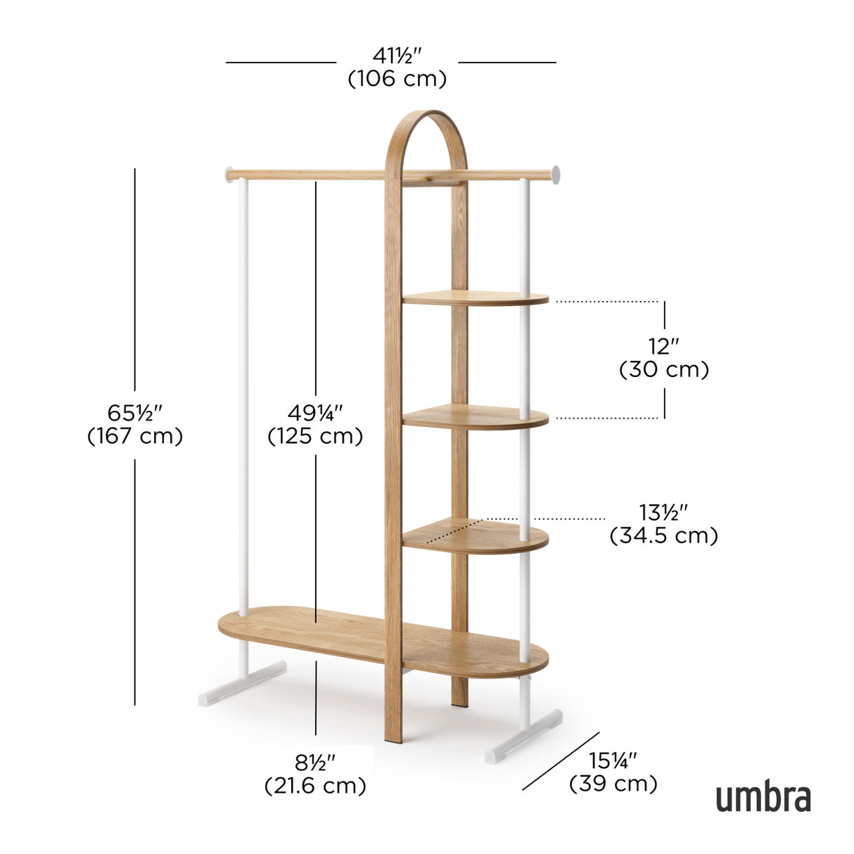 Garment Racks | color: White-Natural