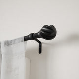 Single Curtain Rods | color: Eco-Friendly Matte-Black | size: 42-120" (107-305 cm) | diameter: 1" (2.5 cm)