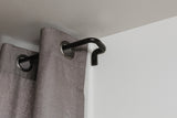 Single Curtain Rods | color: Auburn-Bronze | size: 28-48"(71-122cm) | diameter: 3/4"(1.9cm)