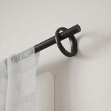 Single Curtain Rods | color: Matte-Black | size: 42-120" (107-305 cm) | diameter: 1" (2.5 cm) | Hover