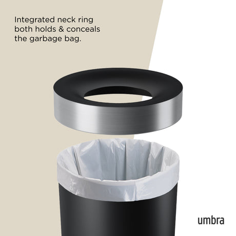 Kitchen Trash Cans | color: Black-Nickel