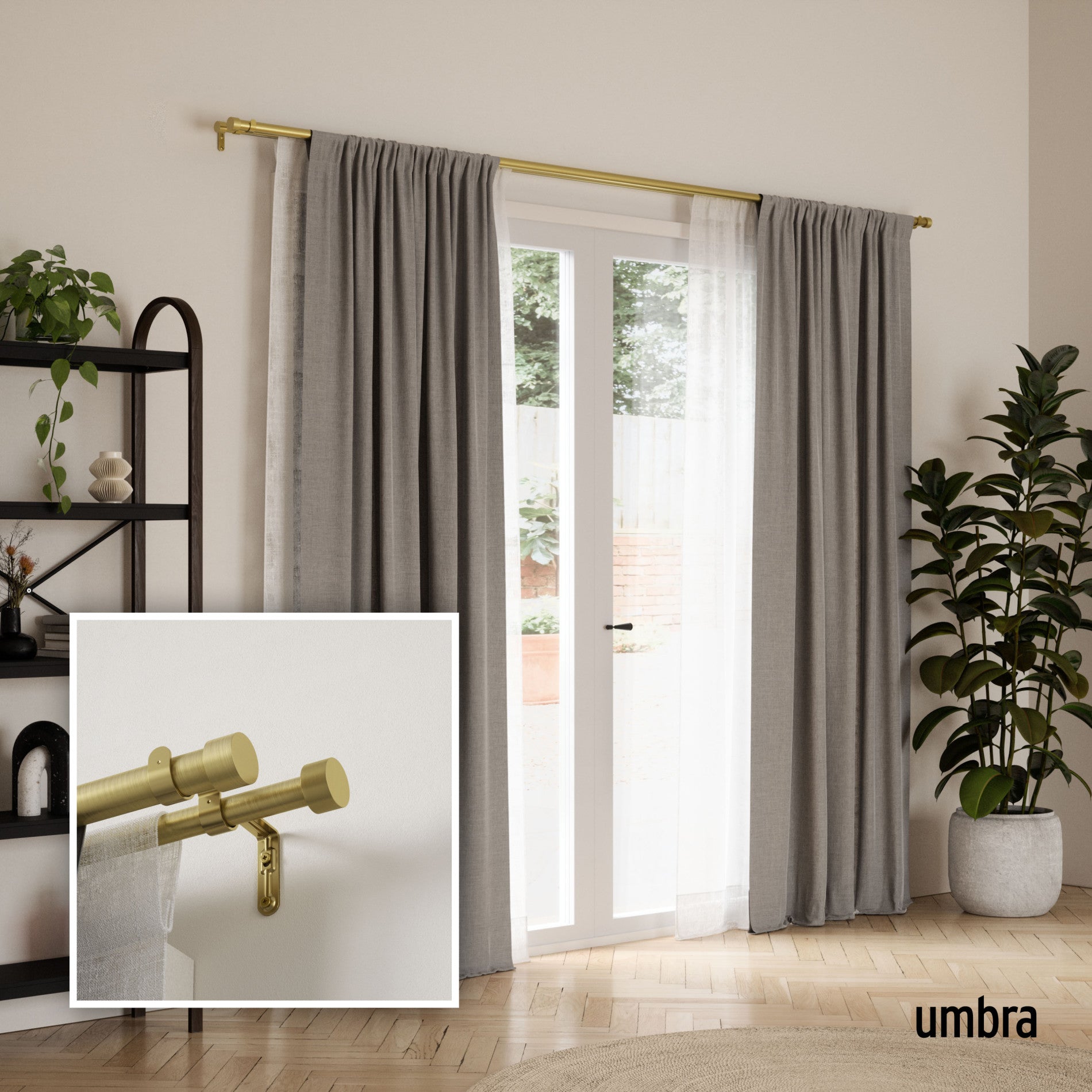 Umbra cappa deals curtain rod