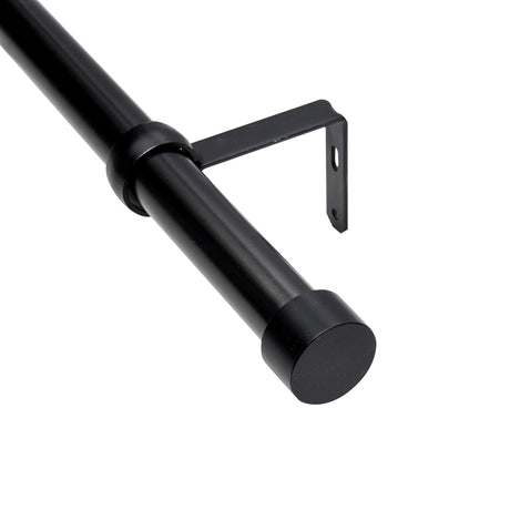 Single Curtain Rods | color: Brushed-Black | size: 36-66"(91-168cm) | diameter: 1"(2.5cm)