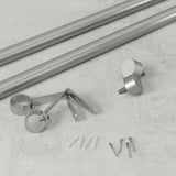 Single Curtain Rods | color: Nickel | size: 36-72"(91-183cm) | diameter: 3/4"(1.9cm)