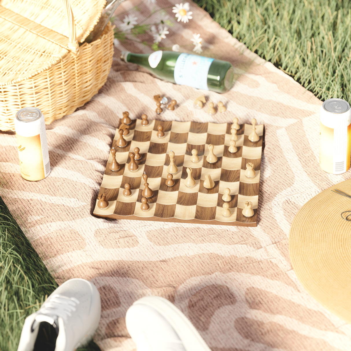 Concaved Classic Game Boards : Wobble Chess Set