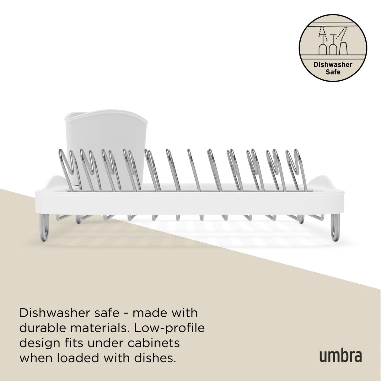 Dish Racks | color: White-Nickel