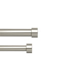 Double Curtain Rods | color: Nickel | size: 66-120" (168-305 cm) | diameter: 1" (2.5 cm)