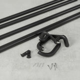 Double Curtain Rods | color: Matte-Black | size: 30-84" (76-213 cm) | diameter: 3/4" (1.9 cm)