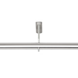 Single Curtain Rods | color: Matte-Nickel | size: 88-144"(224-366cm) | diameter: 3/4"(1.9cm)