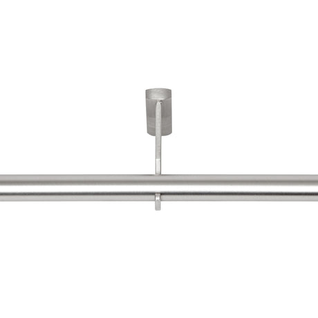 Single Curtain Rods | color: Matte-Nickel | size: 88-144"(224-366cm) | diameter: 3/4"(1.9cm)