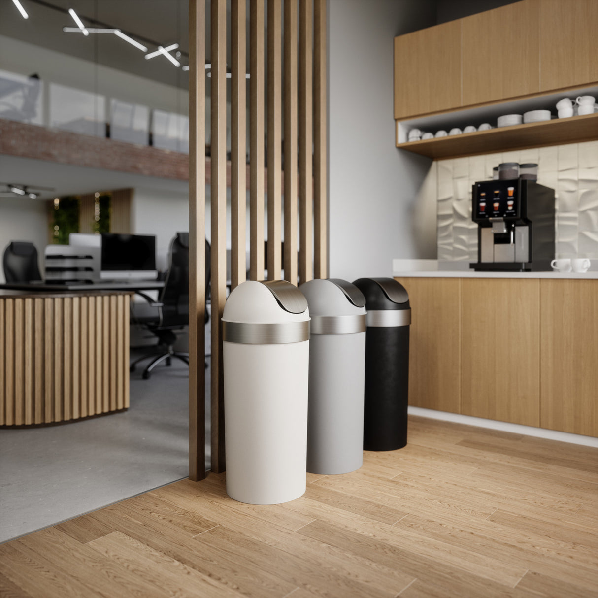 Kitchen Trash Cans | color: Sand