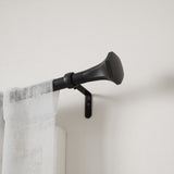 Single Curtain Rods | color: Eco-Friendly Matte-Black | size: 36-72" (91-183 cm) | diameter: 1" (2.5 cm)