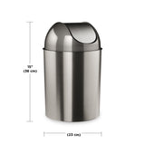 Bathroom Trash Cans | color: Nickel-Silver