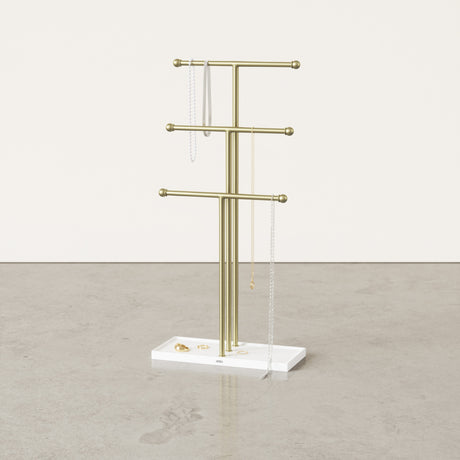 Jewelry Stands | color: White-Brass