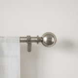 Single Curtain Rods | color: Eco-Friendly Nickel | size: 36-72" (91-183 cm) | diameter: 1" (2.5 cm)