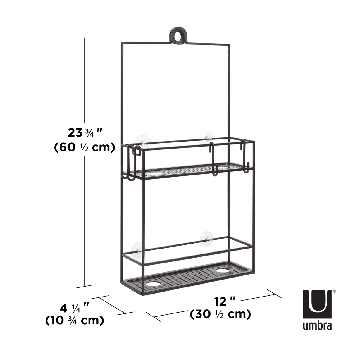 at Home Gray Shower Caddy, 4.3