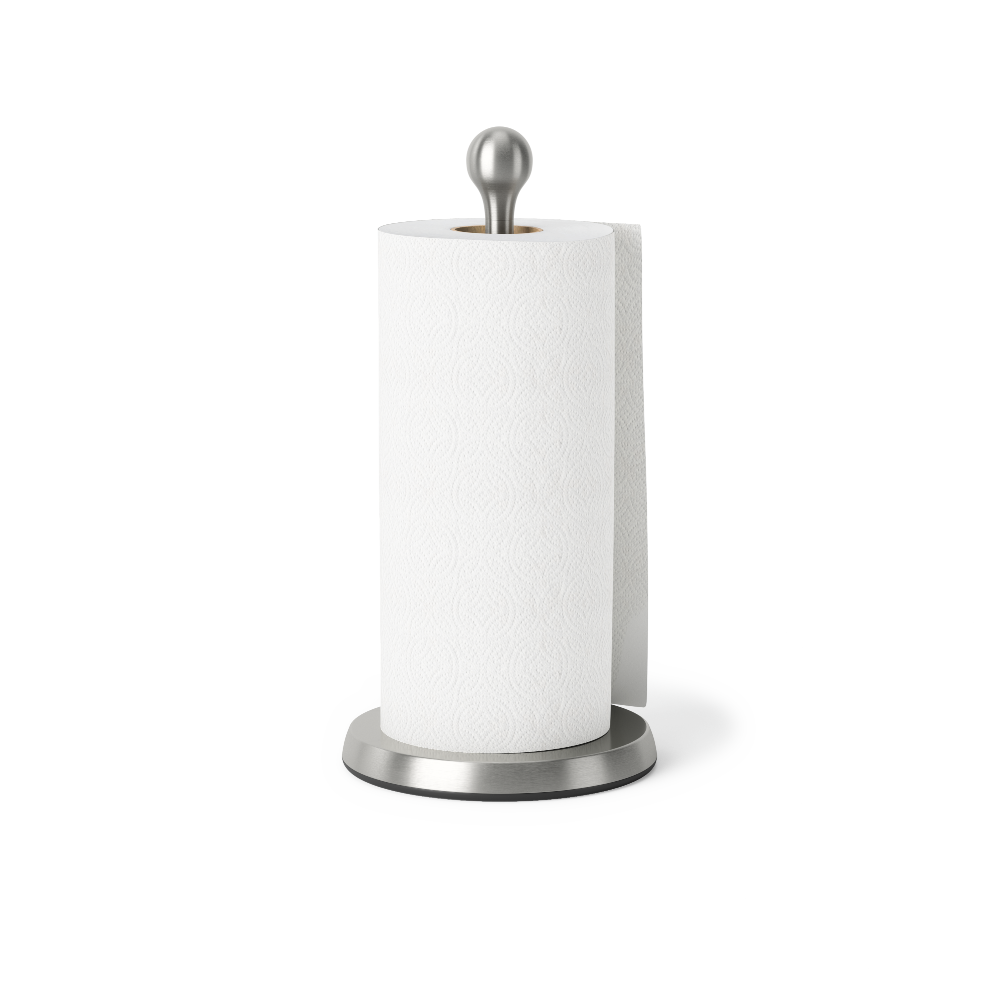 Paper Towel Holder Heavy Marble Base, Free Standing Paper Towel Holder  Countertop for Kitchen, Paper Towel Dispenser with Weighted Base, Brushed