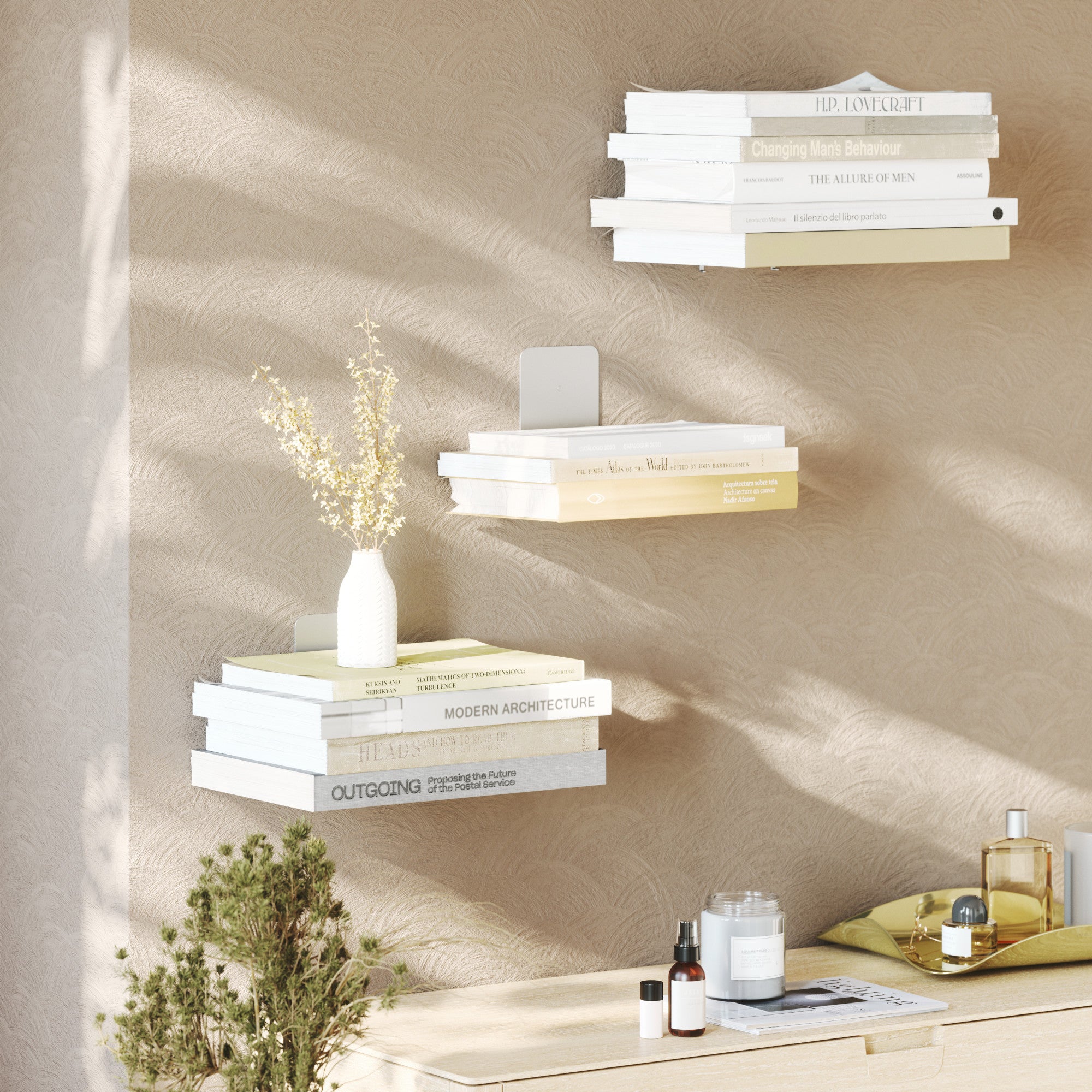 Conceal Shelf Set of 3 - Invisible Floating Bookshelves | Umbra