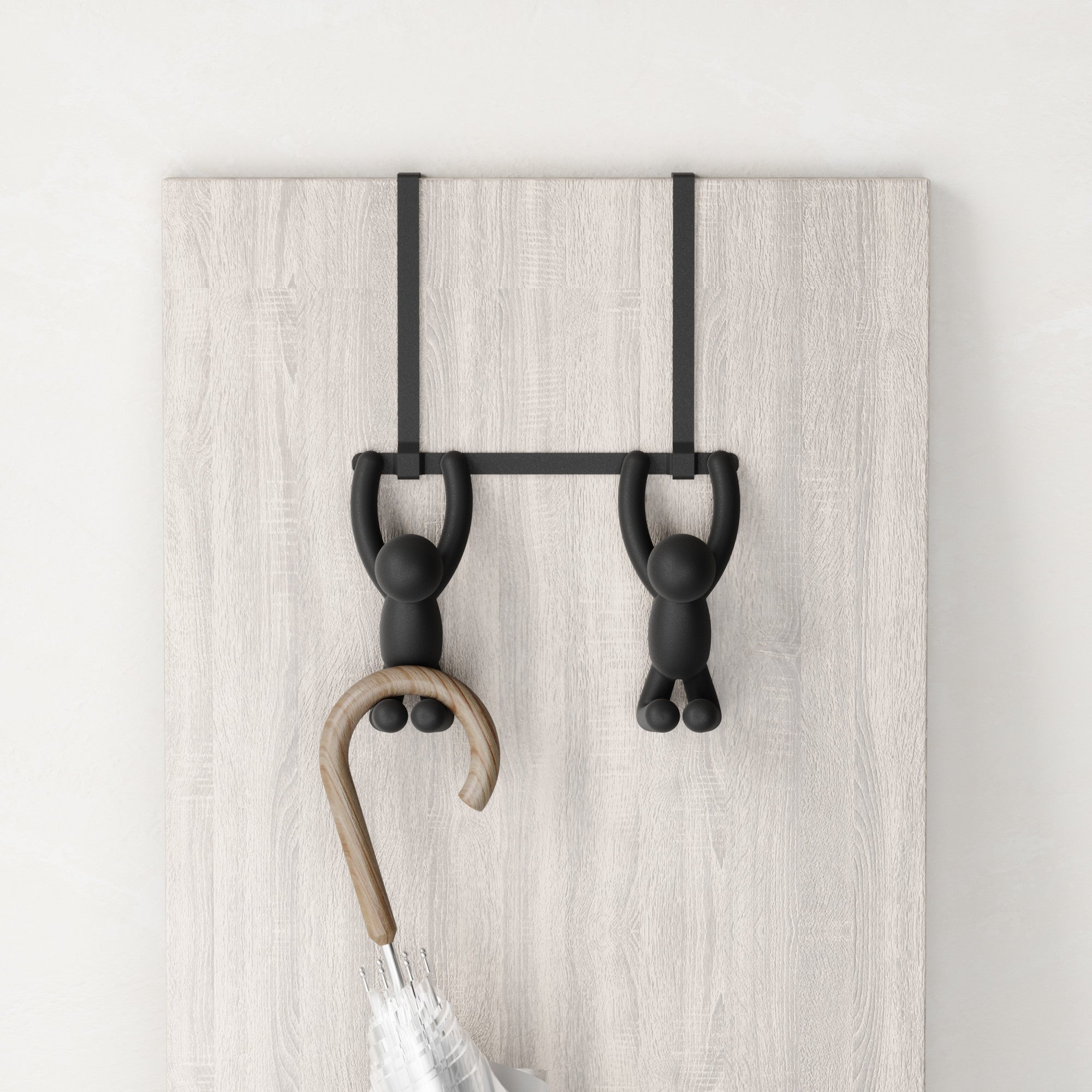 Black over discount the door hooks