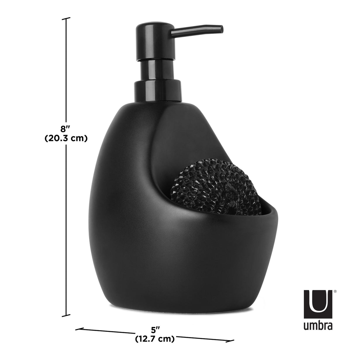 Dish Soap Dispenser and Sponge Holder Manual Soap Liquid Pump Bottle for