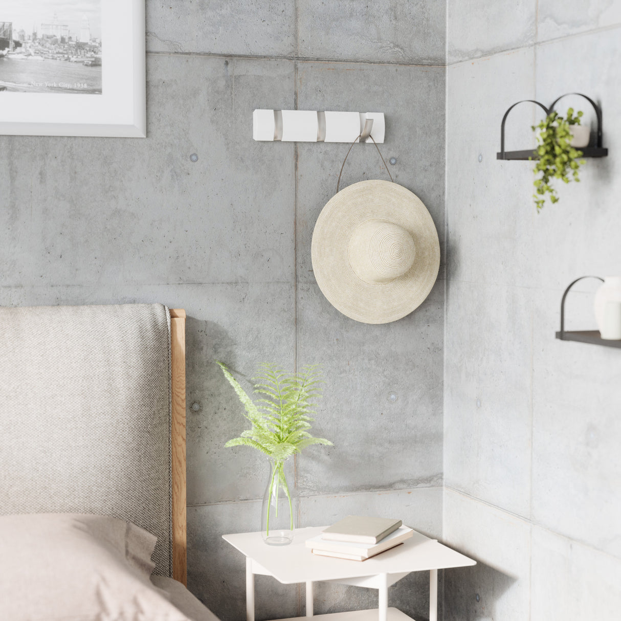 Flip Towel Hanger Retractable Wall Hooks Coat Holder Racks Door Bath Home  Decor