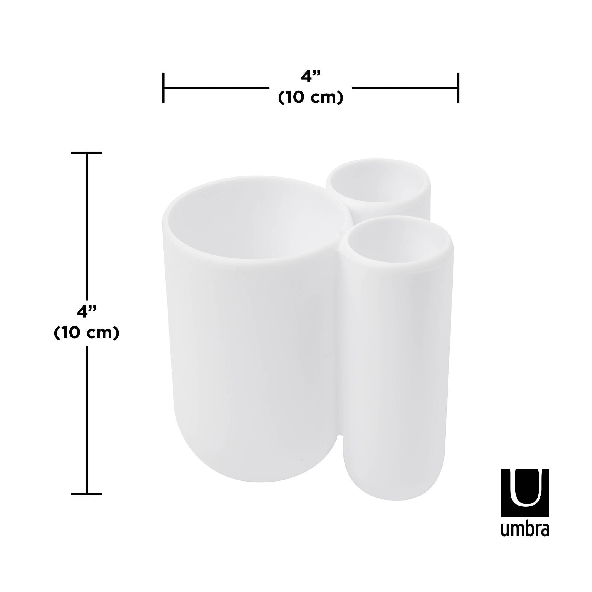 Umbra kera toothbrush deals holder white inches