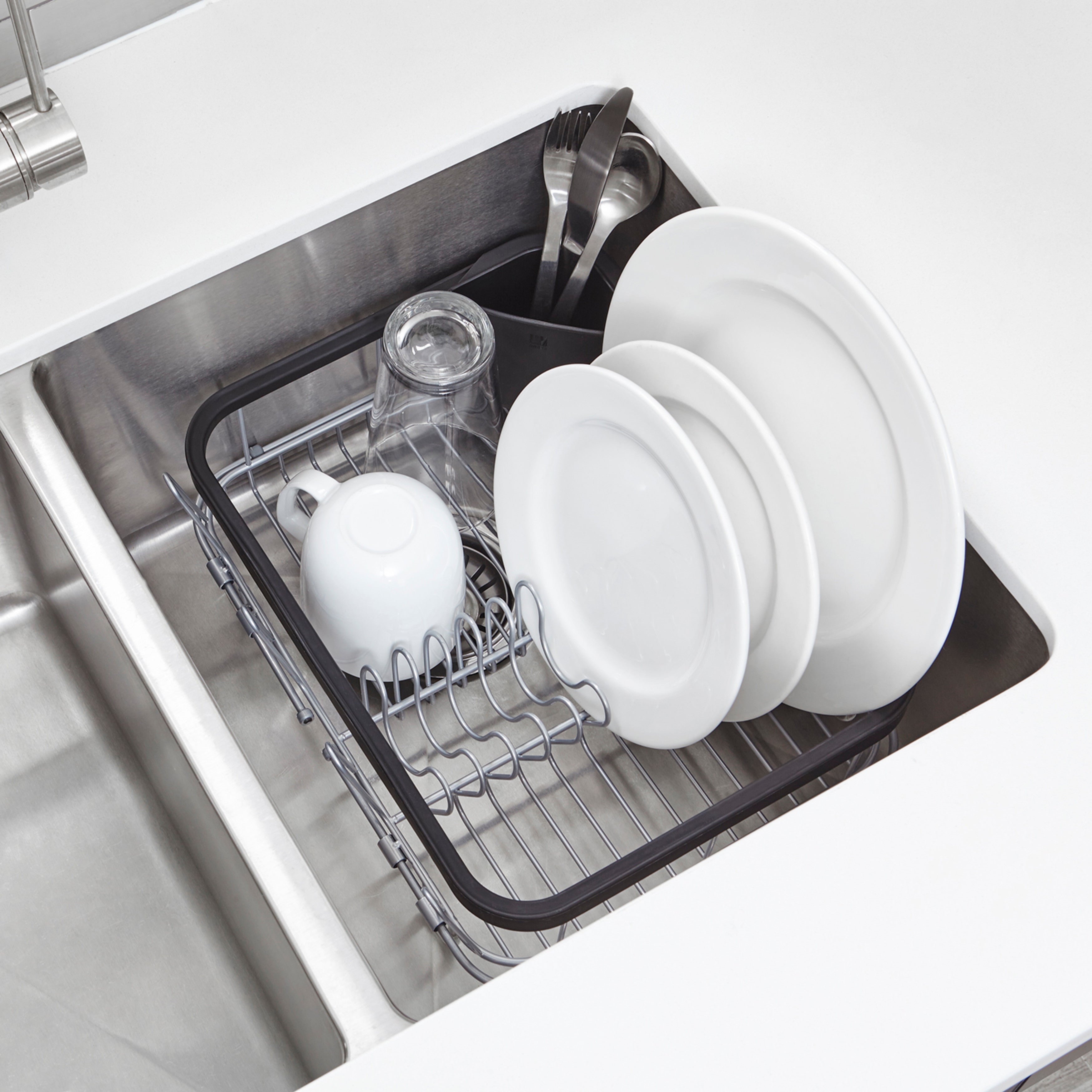 Dishwasher rack with online tray