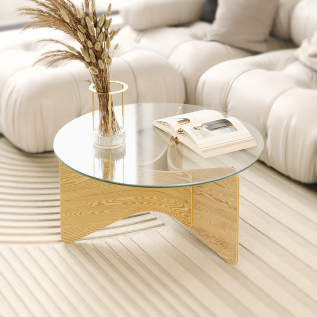 Madera Coffee Table – Modern Glass Coffee Table | Umbra