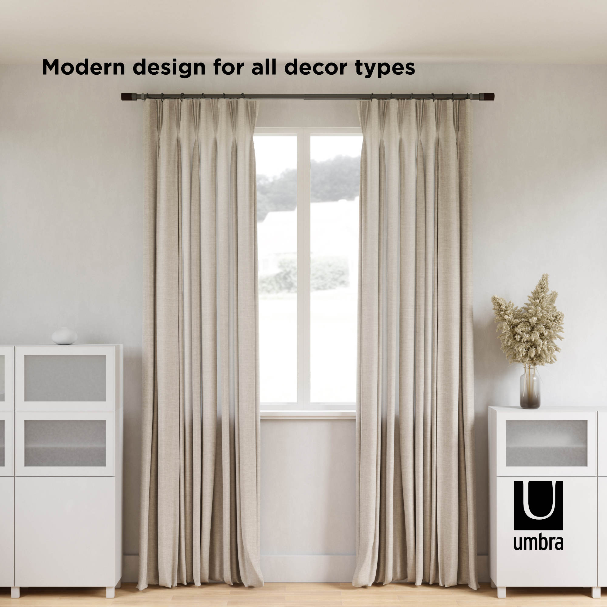 Umbra espresso deals curtain rod